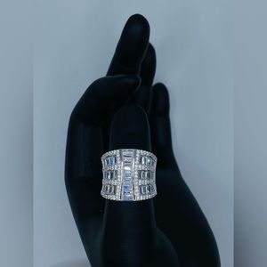 NWT Gorgeous Lab Gems Over Sterling Silver Ring